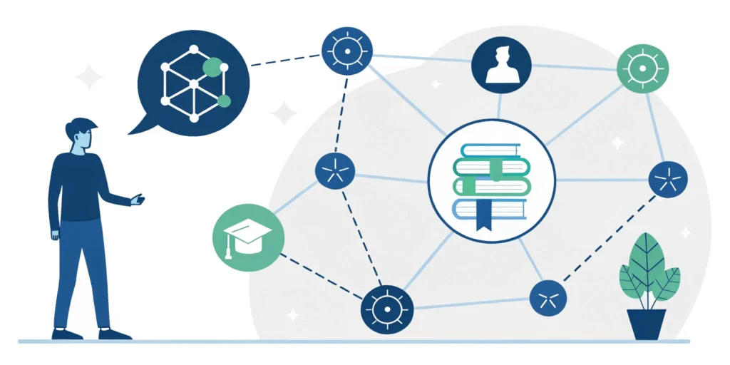 Call-to-action illustration for booking expert consultation to discuss building your platform
